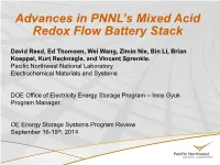 Advances in PNNL's Mixed Acid Redox Flow Battery Stack