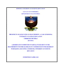 Bindura University of Science Education Faculty Of