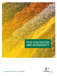 Food Adulteration and Authenticity Testing Methods