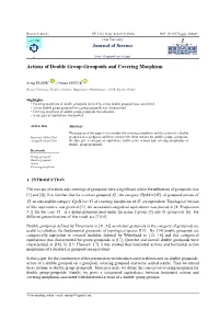 Journal of Science Actions of Double Group-Groupoids and Covering
