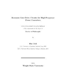 Resonant Gate-Drive Circuits for High-Frequency Power Converters