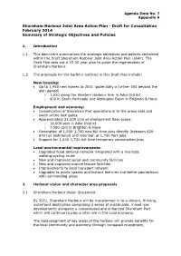 Shoreham Harbour Joint Area Action Plan - Draft for Consultation February 2014 Summary of Strategic Objectives and Policies