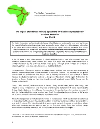 The Sudan Consortium the Impact of Sudanese Military Operations On