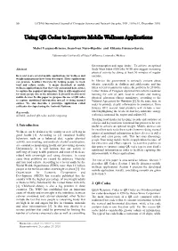 Using QR Codes to Improve Mobile Wellness Applications
