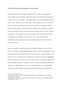 2017 Mcgill-ASECS Fellowship Report: Dan Waterfield I Visited the Burney Centre in August to September 2017 in Order to Better U