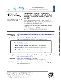 And IRF7 Through a Mechanism Involving IRF1, IRF3, in Dendritic Cells Lactobacillus Acidophilus Response to Β Myd88 Drives