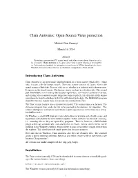 Clam Antivirus: Open-Source Virus Protection