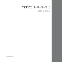 HTC Hero User Manual