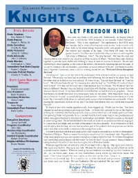 Knights Call Editor/PR Chairman Taking the Lead Is Hard but If You Lose Your Rights, Life Will Be Even Harder