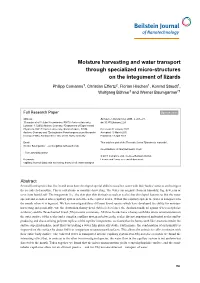 Moisture Harvesting and Water Transport Through Specialized Micro-Structures on the Integument of Lizards