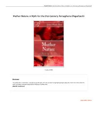 Mother Nature: a Myth for the 21St Century: Persephone (Paperback)