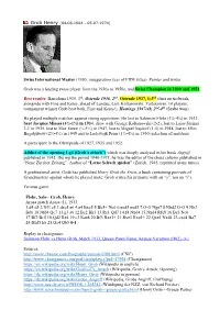 Painter and Writer. Grob Was a Leading Swiss Player from Th