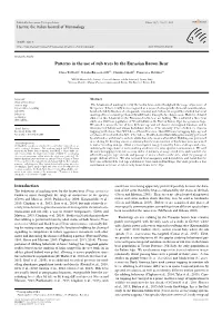 Patterns in the Use of Rub Trees by the Eurasian Brown Bear