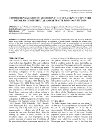 Comprehensive Seismic Microzonation of Lucknow City with Detailed Geotechnical and Deep Site Response Studies