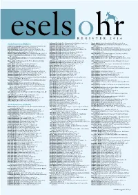 Eselsohr Register 2007–2016