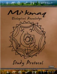 Mi'kmaq Ecological Knowledge Study Protocol