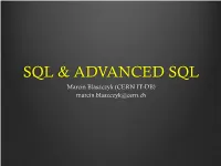 SQL & Advanced