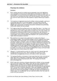 Section 7 – Provision for Children