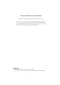 Weak Prediction Principles