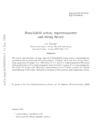 Born-Infeld Action, Supersymmetry and String Theory