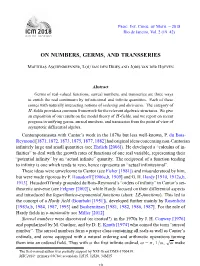 On Numbers, Germs, and Transseries