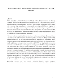 Port Competition Through Hinterland Accessibility: the Case of Spain