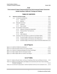 Section 3.2 Sediments and Water Quality