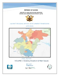 Volume I Existing Situation and Main Issues 2016-2036