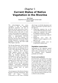 Chapter 1 Current Status of Native Vegetation in the Riverina