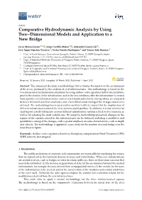 Comparative Hydrodynamic Analysis by Using Two−Dimensional Models and Application to a New Bridge