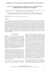 Geospatial Approach for Landslide Activity Assessment and Mapping Based on Vegetation Anomalies