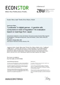 Lootboxes" in Digital Games - a Gamble with Consumers in Need of Regulation? an Evaluation Based on Learnings from Japan