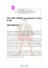 Material Didáctico Don Juan Tenorio