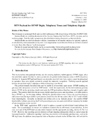 RTP Payload for DTMF Digits, Telephony Tones and Telephony Signals