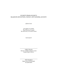 Security Versus Security: Balancing Encryption, Privacy, and National Secuirty