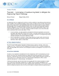 Topcoder — Leveraging a Crowdsourcing Model to Mitigate the Engineering Talent Challenge