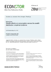 Wealth Effects on Consumption Across the Wealth Distribution: Empirical Evidence