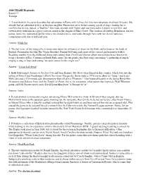2008 TRASH Regionals Round 13 Tossups 1. a New Book in The
