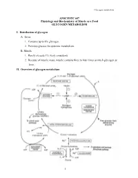 8. Glycogen Synthesis and Degradation