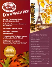 Fall 2016 Issue of Communication
