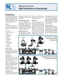 High Performance Compounding