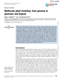 Multiscale Plant Modeling: from Genome to Phenome and Beyond