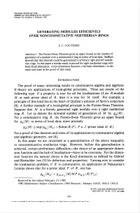 Over Noncommutative Noetherian Rings