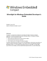 Silverlight for Windows Embedded Developer's Guide 4