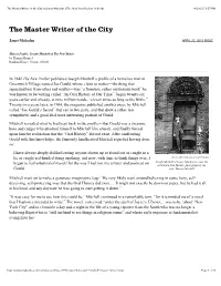 The Master Writer of the City by Janet Malcolm | the New York Review of Books 4/18/15 6:57 PM