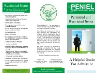 Allowed Items Brochure 5