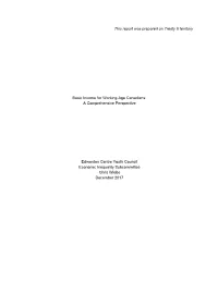 Basic Income for Working-Age Canadians: a Comprehensive Perspective