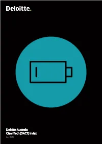 Deloitte Australia Cleantech (DACT) Index