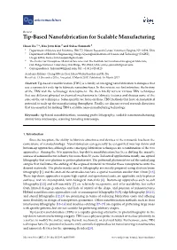 Tip-Based Nanofabrication for Scalable Manufacturing