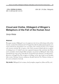 Cloud and Clothe. Hildegard of Bingen's Metaphors of the Fall Of